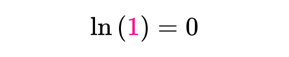 el logaritmo natural de uno es igual a cero