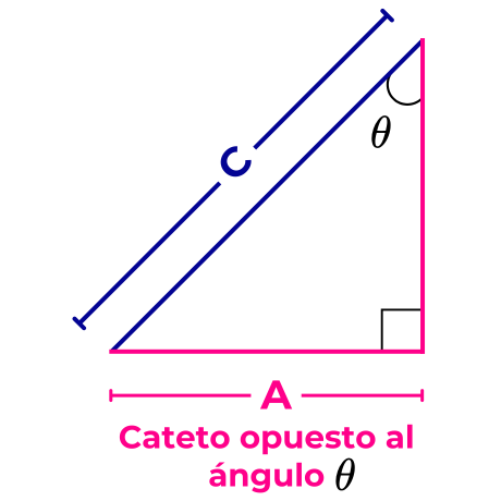 Cateto opuesto a un ángulo agudo